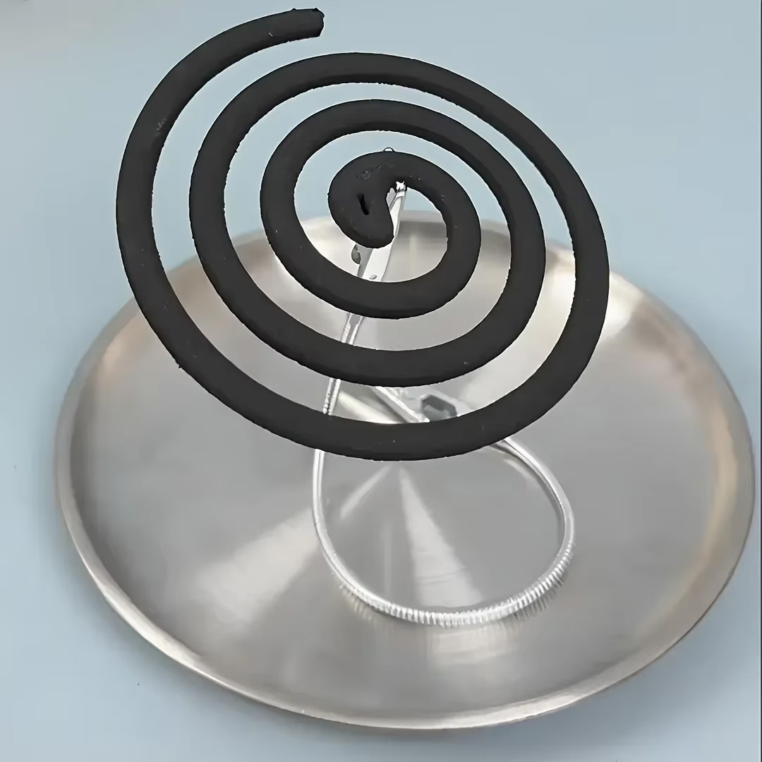 Incense Holder - 両端に蚊取り線香ホルダーと灰皿クリップが付いた、延長ホース付きの携帯型蚊取り線香スタンド。屋外キャンプや家庭での安全な使用に。