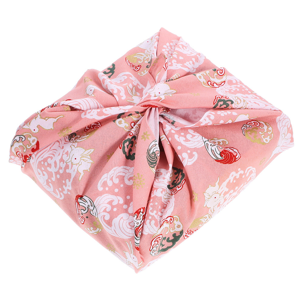 Bento Box - プレミアムコットン製日本風ラッピングクロス、鮮やかな色の花柄弁当用ハンカチ、ギフトボックス包装布、装飾用食事用ボックス