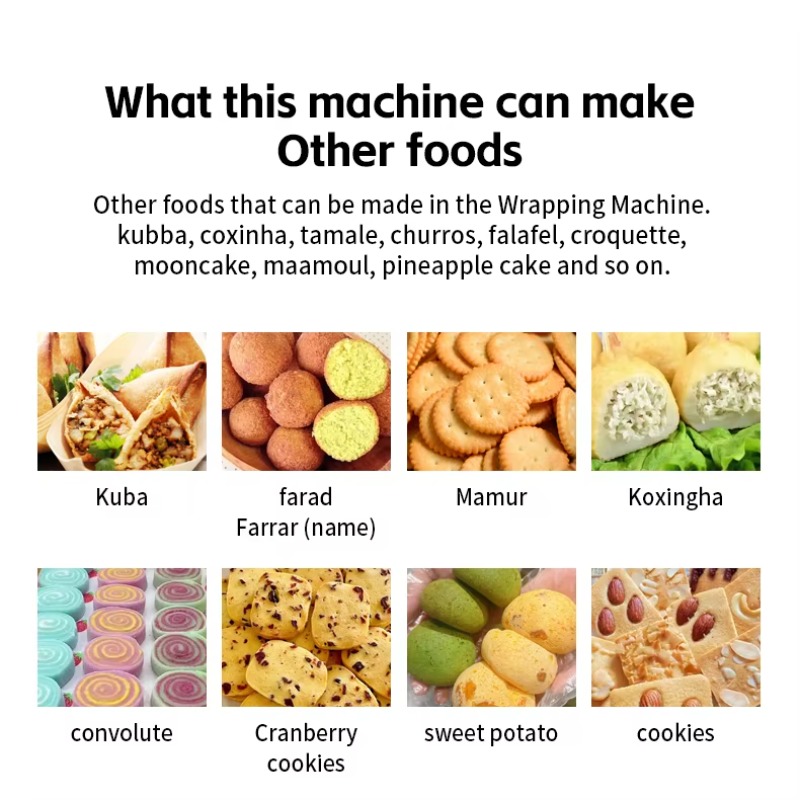 Japanese Snacks - マアムール成形機 クッバ包餡機 スナック包餡成形機 ファラフェル 日本餅製造機
