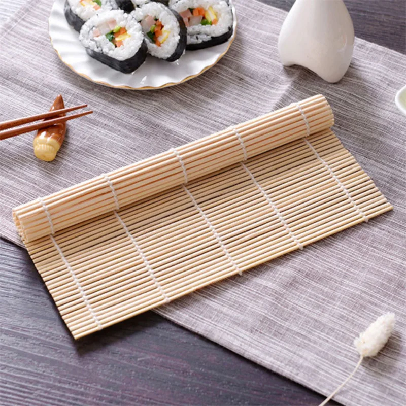Sushi Making Kit - 絶妙な竹寿司マット ホワイト仕上げ 海苔ライスロール カーリング ノンスティック 和風キッチン