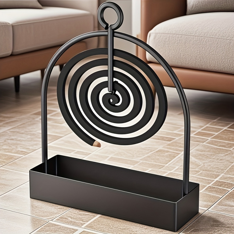 Incense Holder - 1A 蚊取り線香ホルダー、白檀製スタンド、金属製、蚊帳や線香を吊るすのに適しており、非常に適しています。