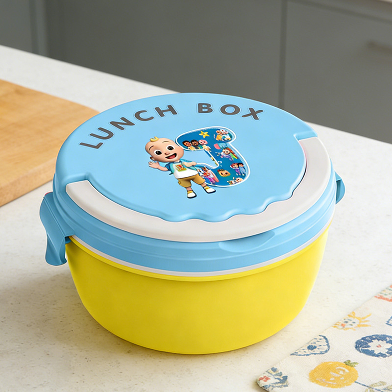Bento Box - Cocomelons ランチボックス ポータブル弁当食事ケース ボーイズ フルーツ食品収納ボックス 電子レンジ