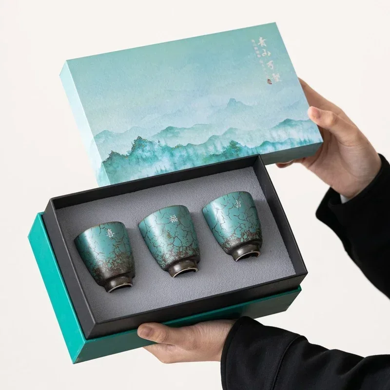 Japanese Pottery - 日本のセラミックティーカップ,磁器ティーボウル,セラミックコーヒーマグ,ティーカップマグ,エスプレッソカップ,ギフトボックス,1セット