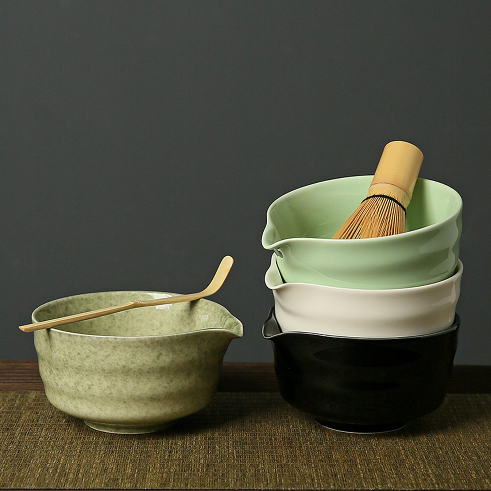 セラミック抹茶ボウル 注ぎ口付き 日本茶カップ 友人 家族  - Japanese Tea のレビューと価格