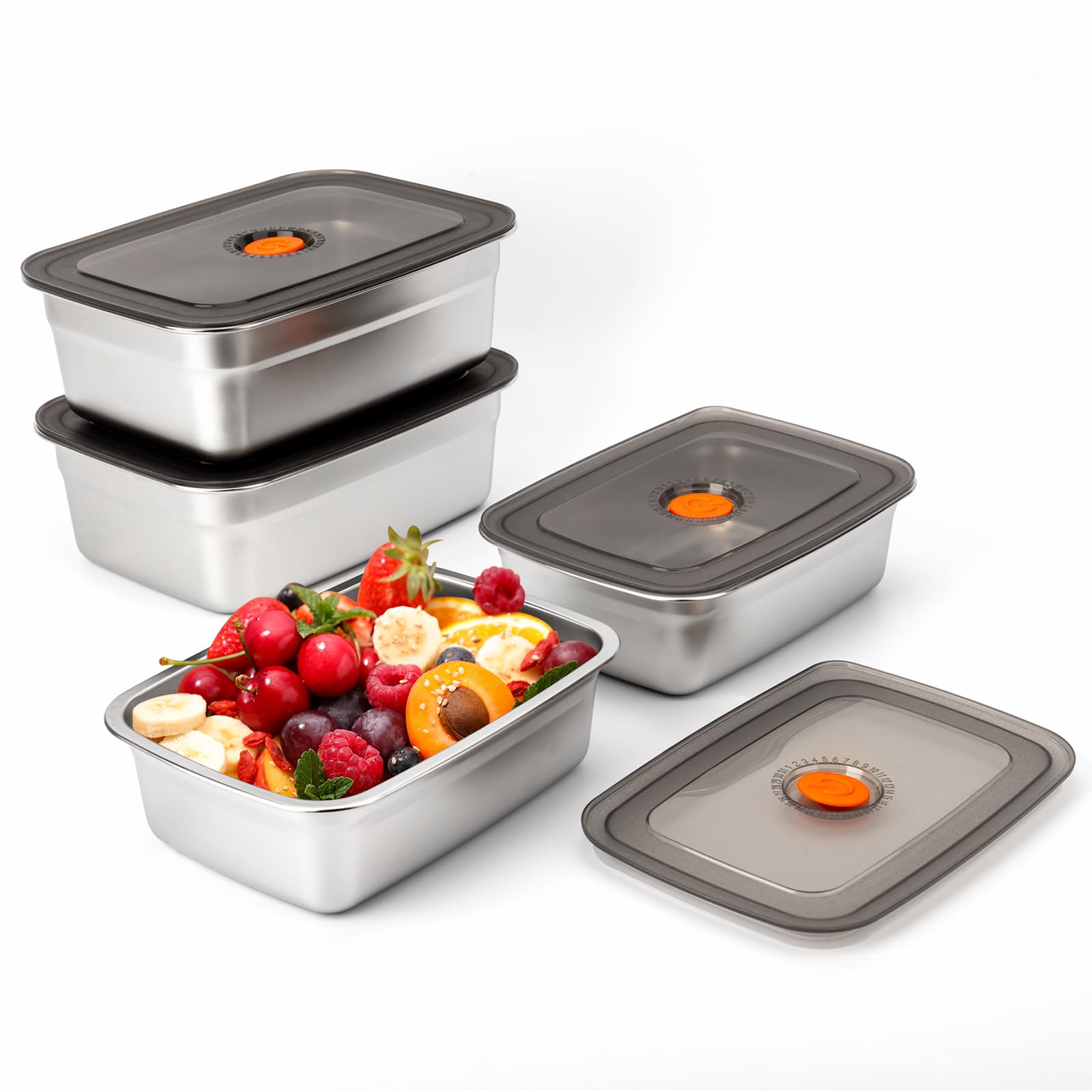 ステンレス製キャンプ用ランチボックス 密閉型漏れ防止弁当箱  - Bento Box のレビューと価格