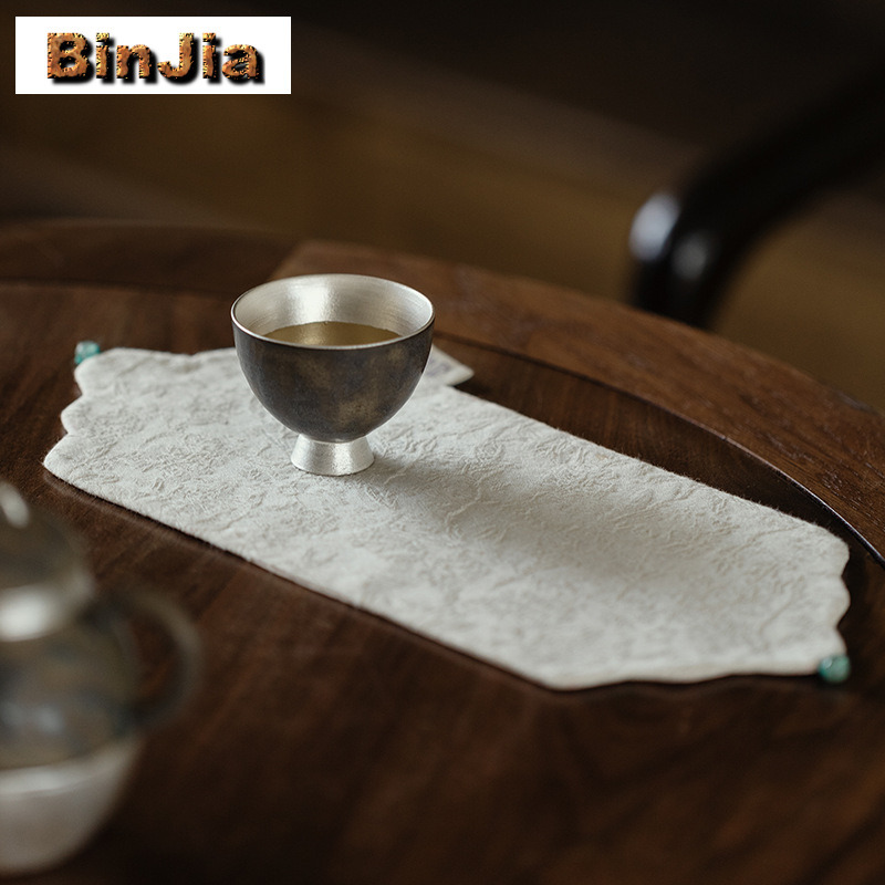 和風綿麻ティーテーブルマット高級ドリンクコースター家庭用ディ - Japanese Tea のレビューと価格