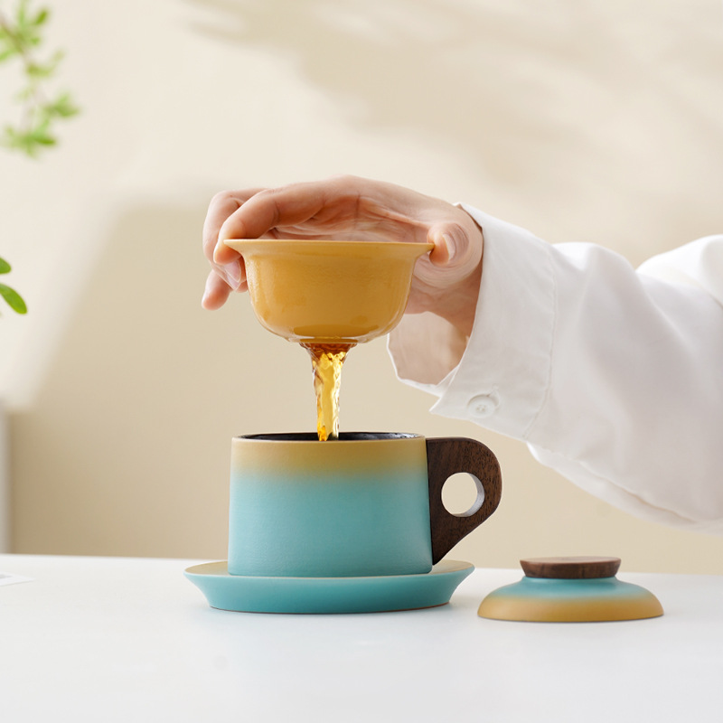 粗陶器和風コーヒーセットソーサーハイエンドクリエイティブレト - Japanese Pottery のレビューと価格