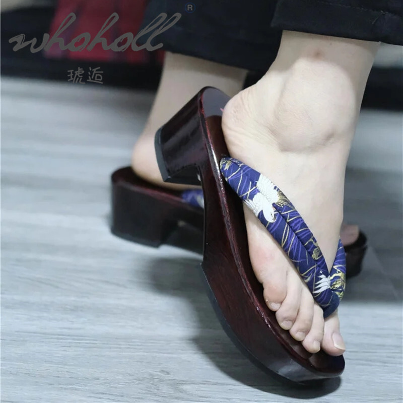 日本製木製ゲッツ夏の女性スリッパ屋内家庭用プラットフォームサ - Geta Wooden Sandal のレビューと価格