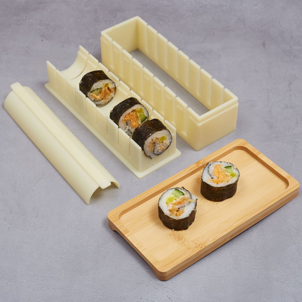 3個セット プラスチック製寿司メーカー器具キット 丸型・四角 - Sushi Making Kit のレビューと価格