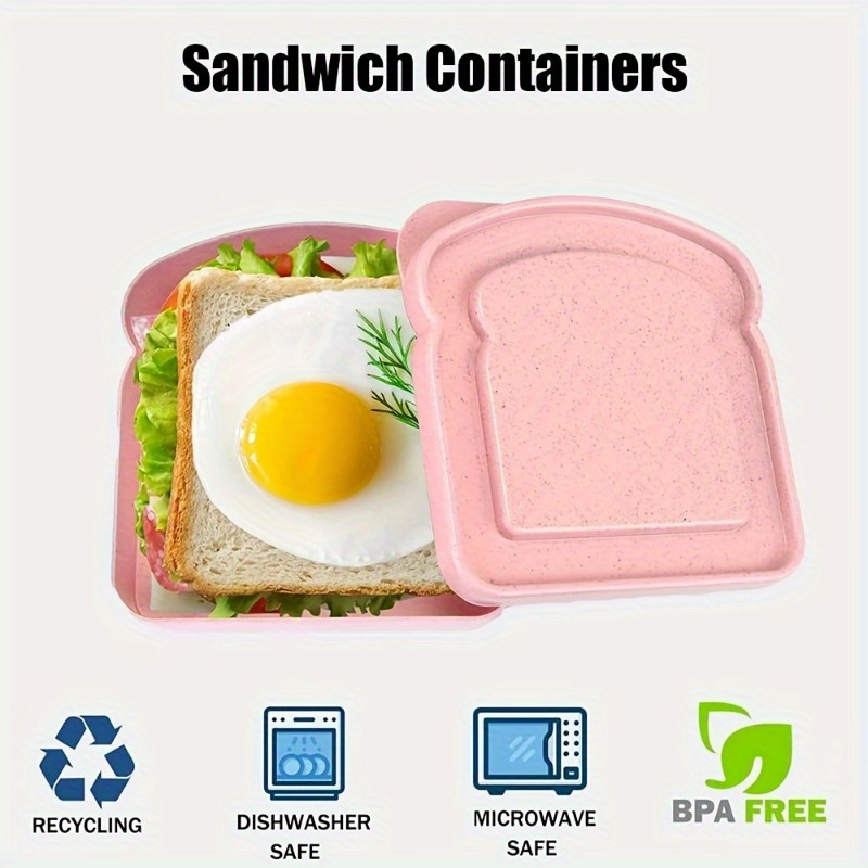 1pc 弁当箱、サンドイッチ容器、弁当箱用プラスチックトース - Bento Box のレビューと価格