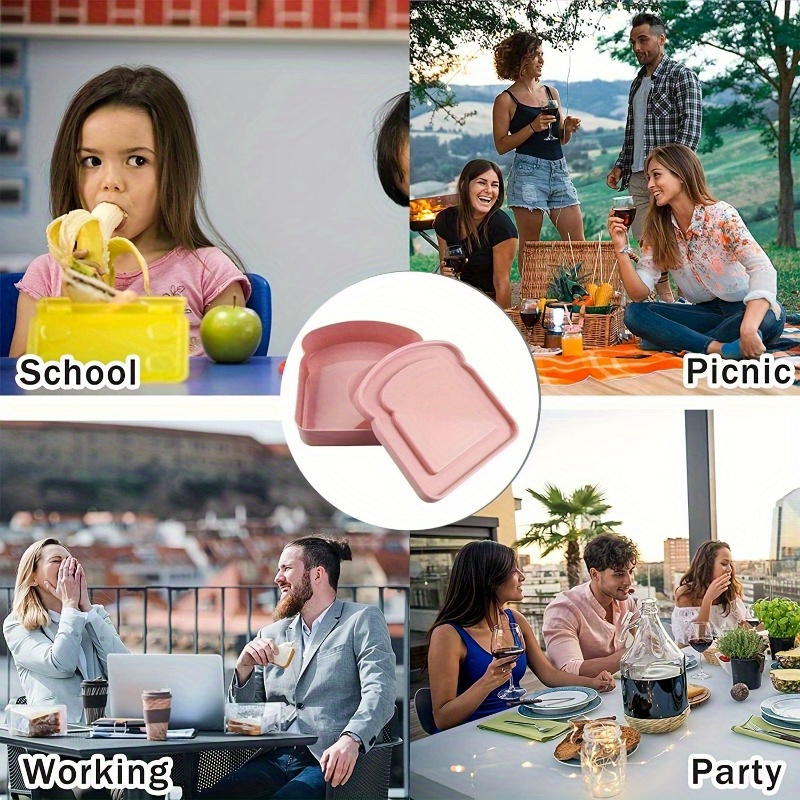 1pc 弁当箱、サンドイッチ容器、弁当箱用プラスチックトース - Bento Box のレビューと価格