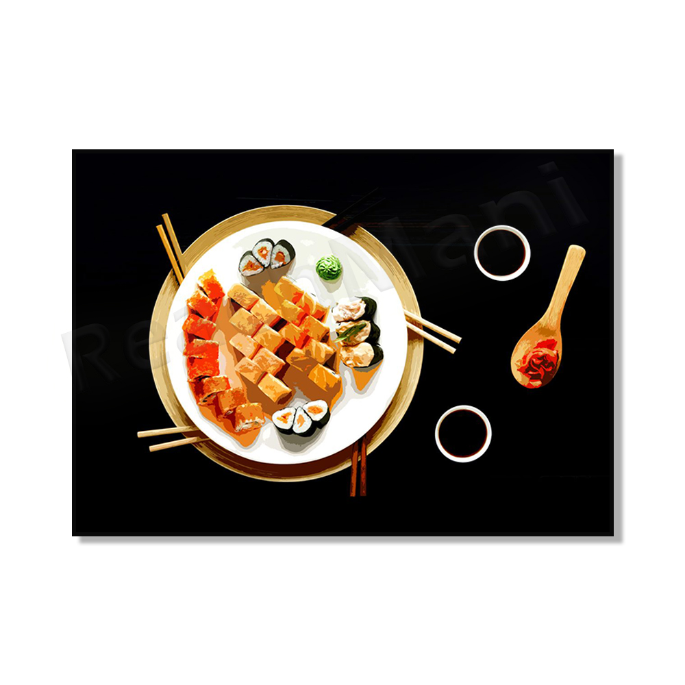 和風壁装飾絵画ウォールアート寿司写真生鮮食品ポスタープリント - Japanese Restaurant Lifestyle のレビューと価格