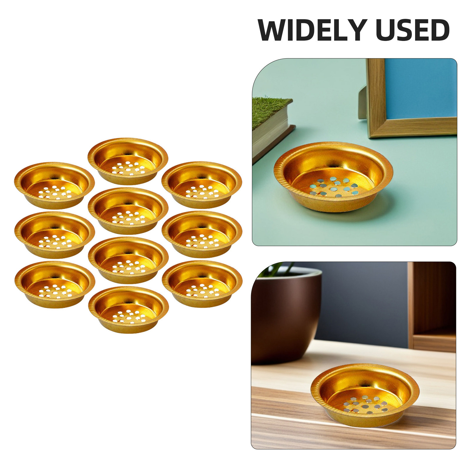 12個入り、鉄製の香炉用スクリーン、円形の穴あき炭置き、バフ - Incense Holder のレビューと価格
