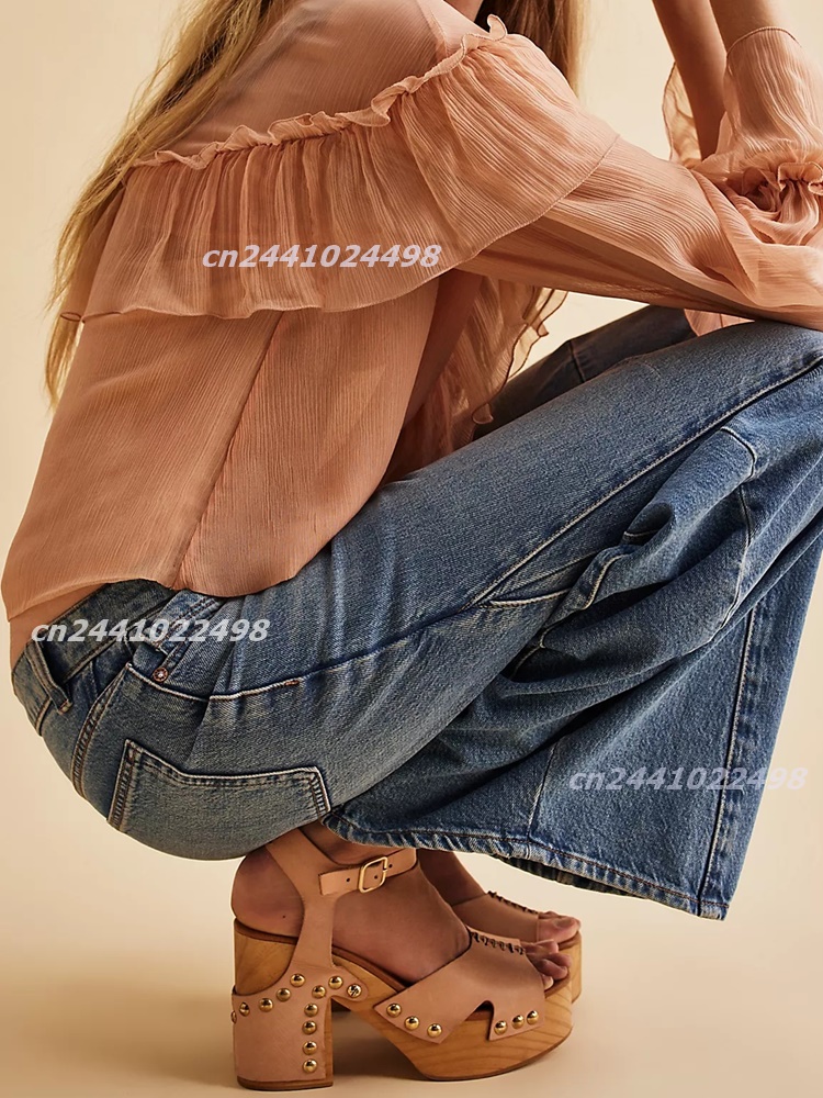 女性用チャンキーブロック木製ヒールプラットフォームサンダル、 - Geta Wooden Sandal のレビューと価格