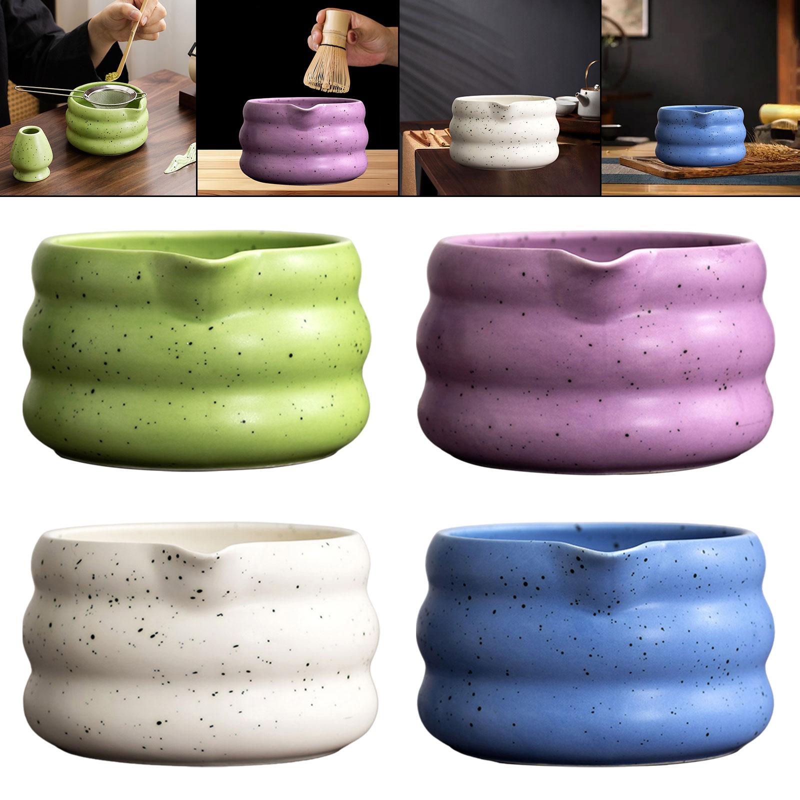 日本の抹茶茶碗 陶器の茶碗 注ぎ口付きでお手入れ簡単 茶道具 - Japanese Tea のレビューと価格