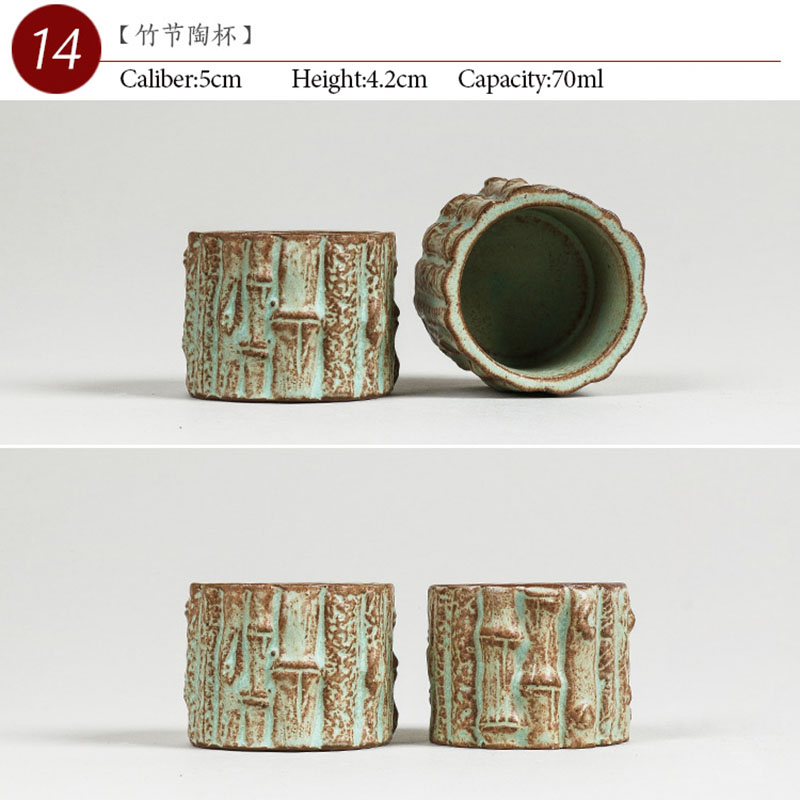 中国カンフーセラミックティーカップセット,手作り塗装ティーカ - Japanese Pottery のレビューと価格
