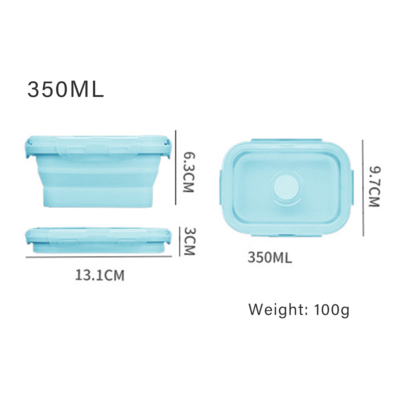 シリコン製ランチボックス 食品グレード 折りたたみ式容器 電 - Bento Box のレビューと価格