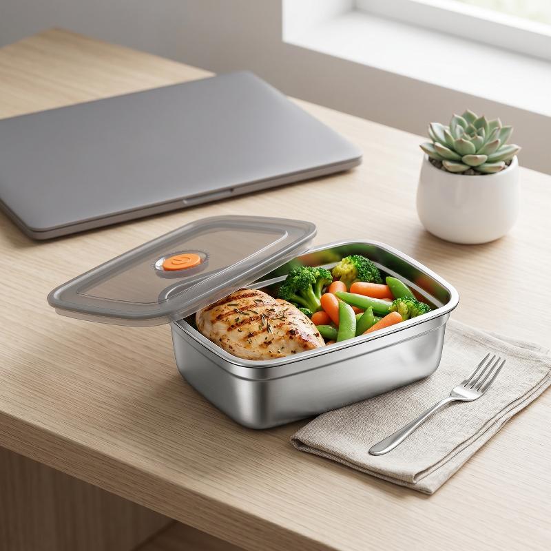 ステンレス製キャンプ用ランチボックス 密閉型漏れ防止弁当箱  - Bento Box のレビューと価格