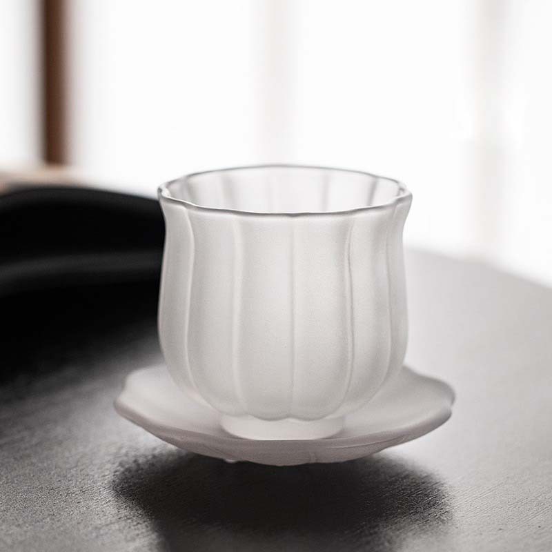 手作り耐熱ホウケイ酸ガラス蓮茶碗カンフーティーセット個人用シ - Japanese Pottery のレビューと価格