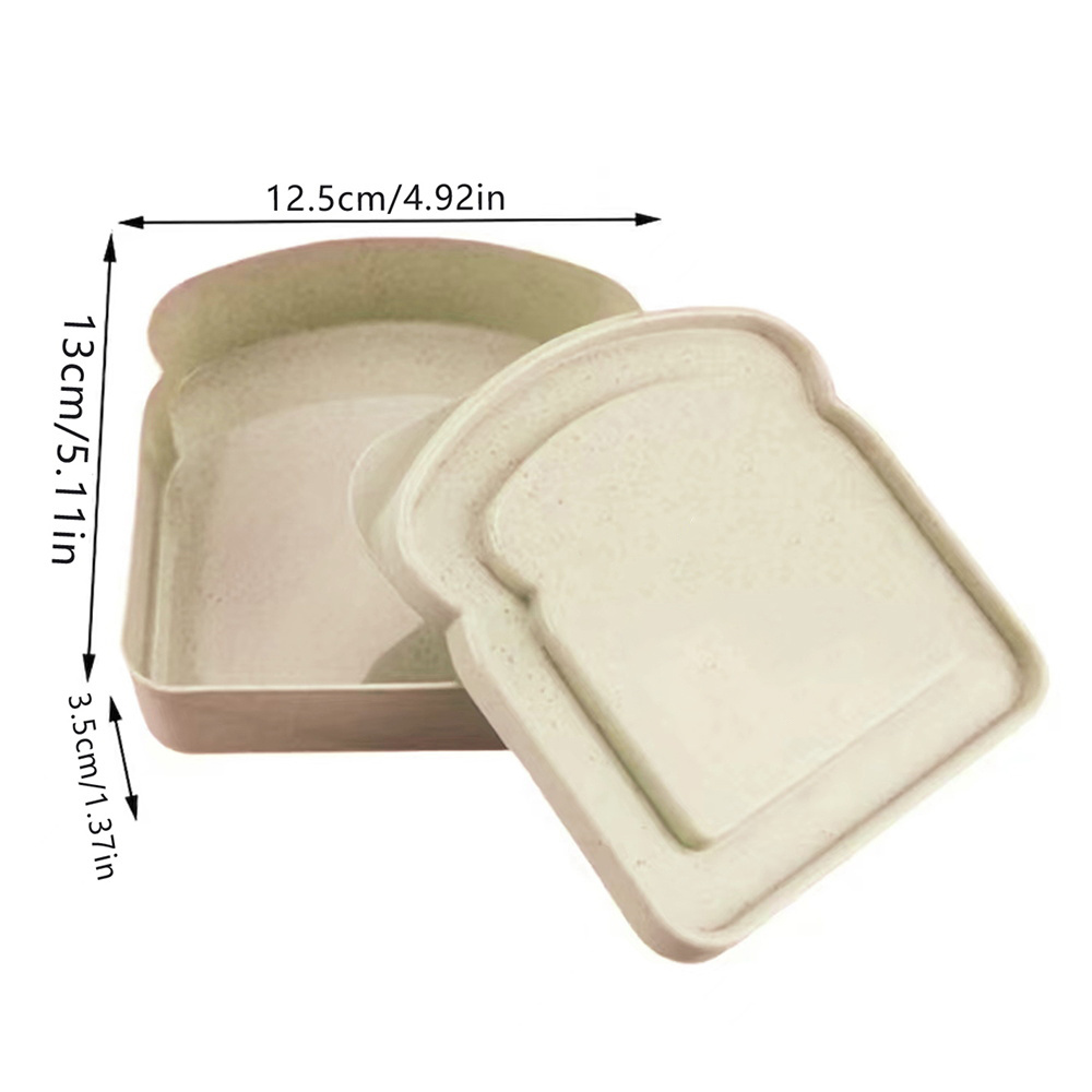 小麦わらパンの保存に便利な、密閉式の蓋付きサンドイッチ弁当箱 - Bento Box のレビューと価格