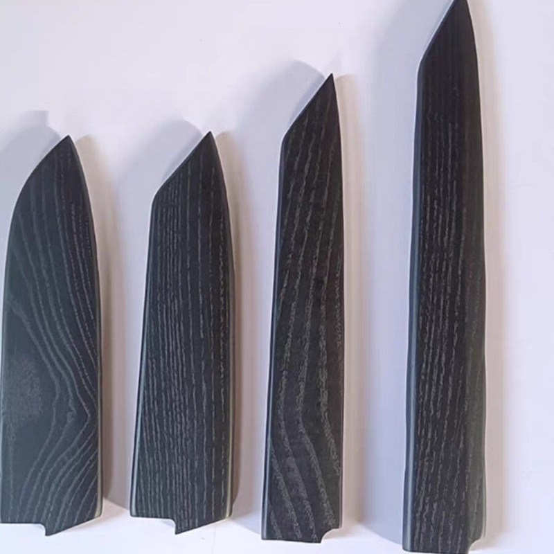 黒漆塗りのアッシュウッド製サヤナイフシース、サキマル、キリツ - Japanese Knife のレビューと価格