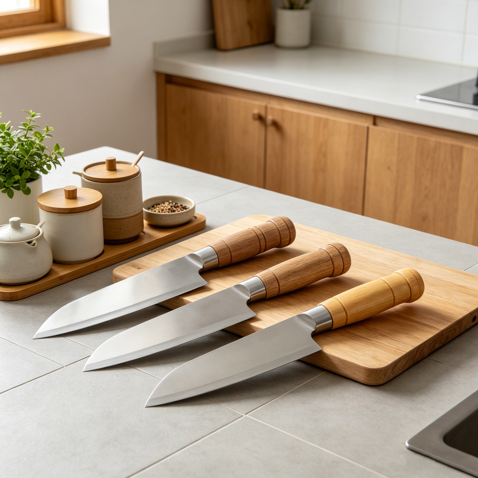 3 個の木製ナイフグリップハンドル日本製シェフナイフハンドル - Japanese Knife のレビューと価格