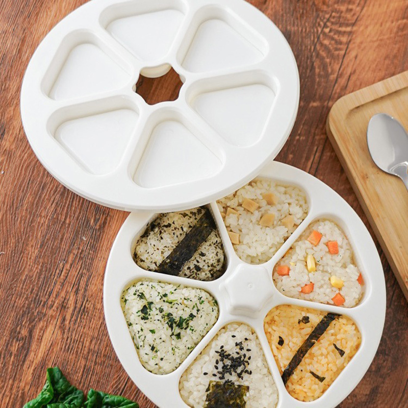 6 in 1寿司メーカーボックスおにぎり型三角寿司型ご飯ボー - Sushi Making Kit のレビューと価格