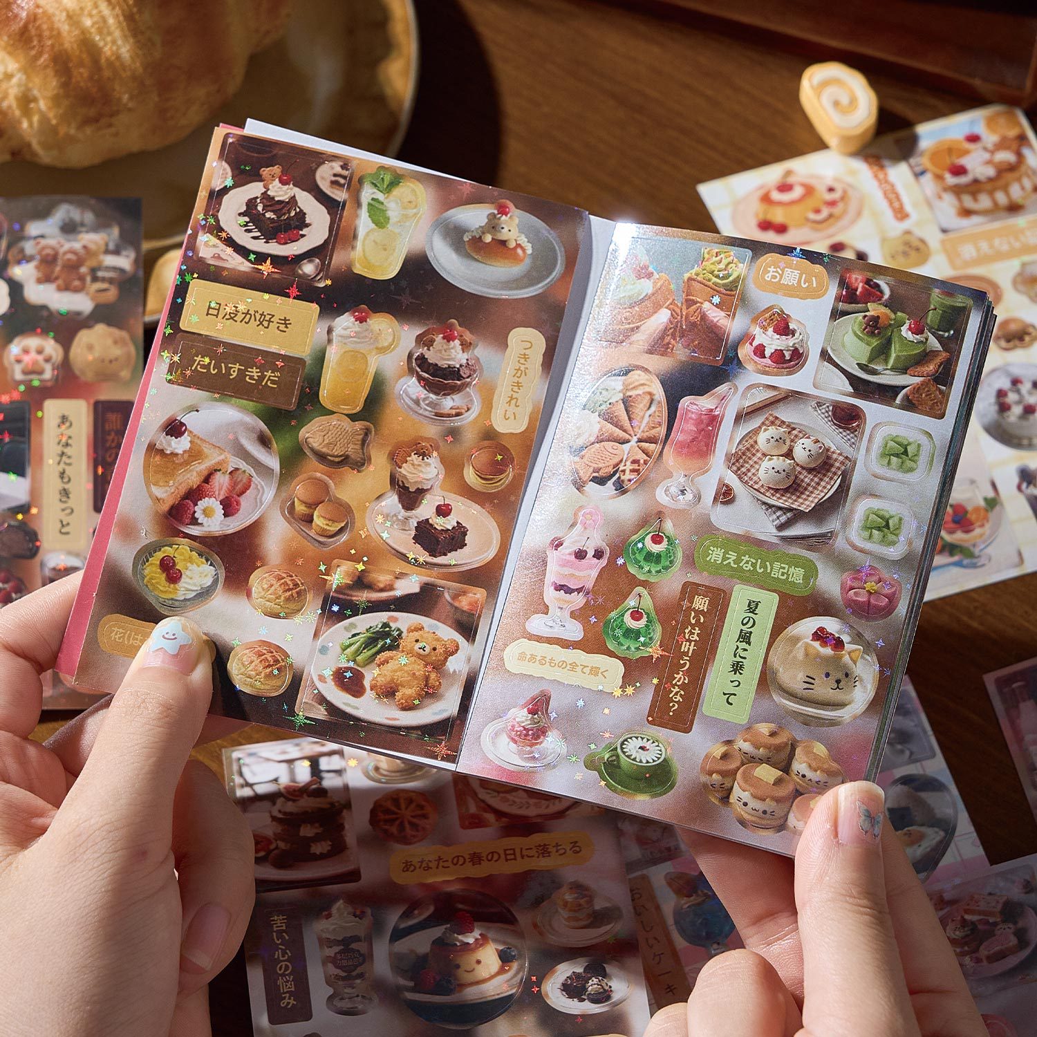 30枚入り ヴィンテージ風カットメーブルステッカーブック、和 - Japanese Snacks のレビューと価格