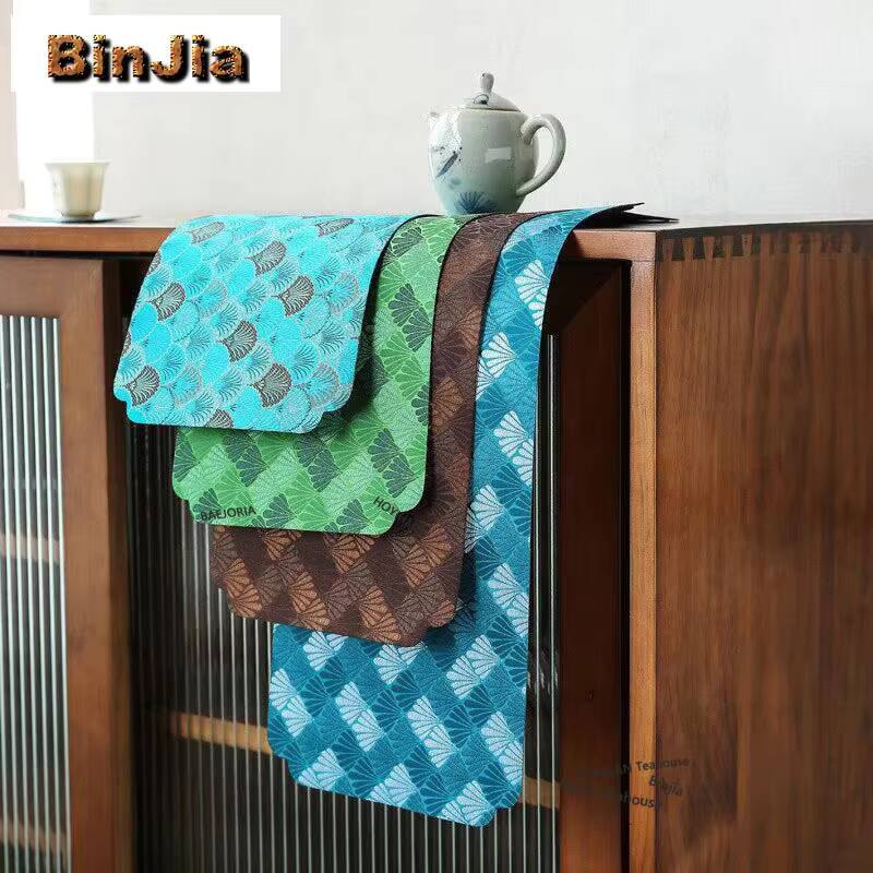 織り刺繍錦織ドライフォーム生地のティーテーブルマット、和風ド - Japanese Tea のレビューと価格