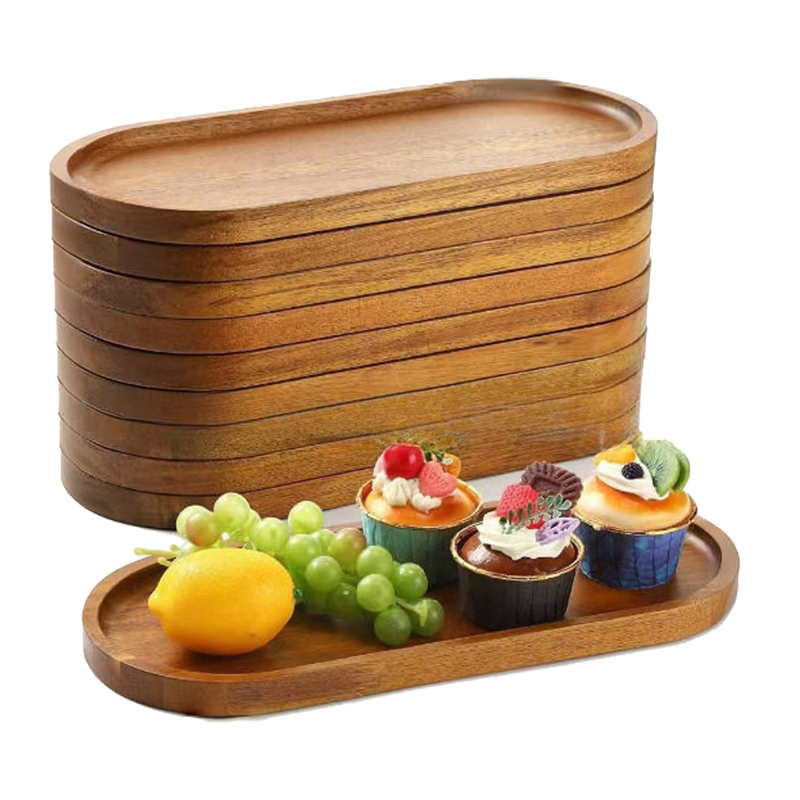 食器 無垢材 丸型デザートプレート 和風木製トレイ スナック - Japanese Snacks のレビューと価格