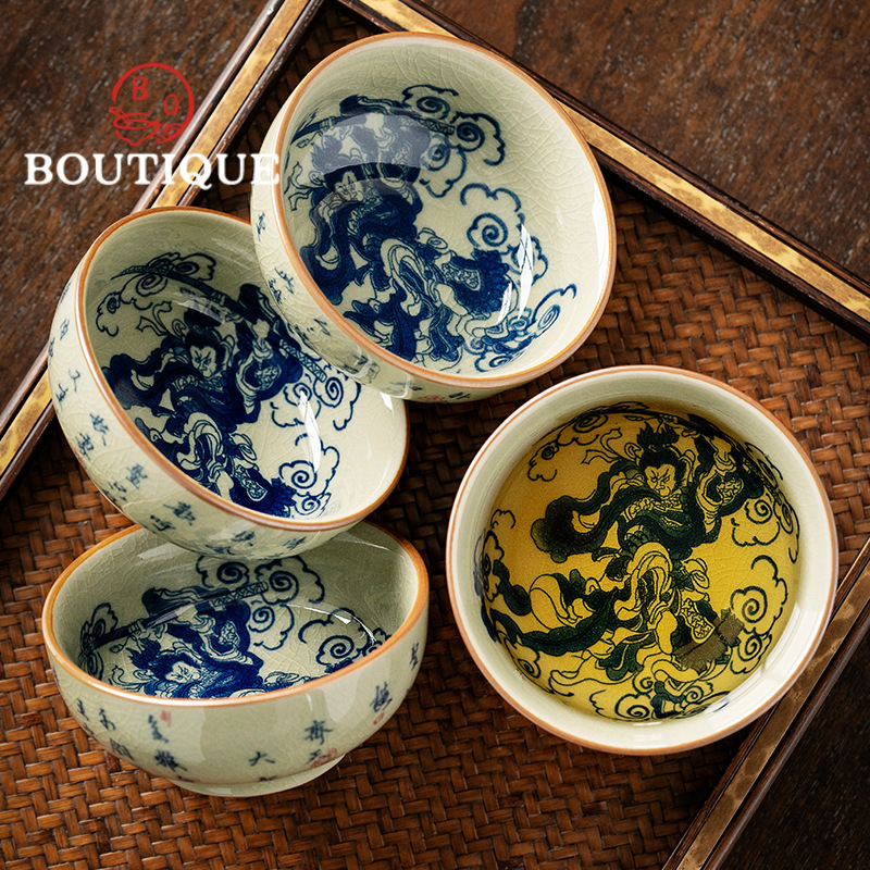 古い陶器粘土のお茶、日本の革のマスターカップ、個人用カップ、 - Japanese Pottery のレビューと価格