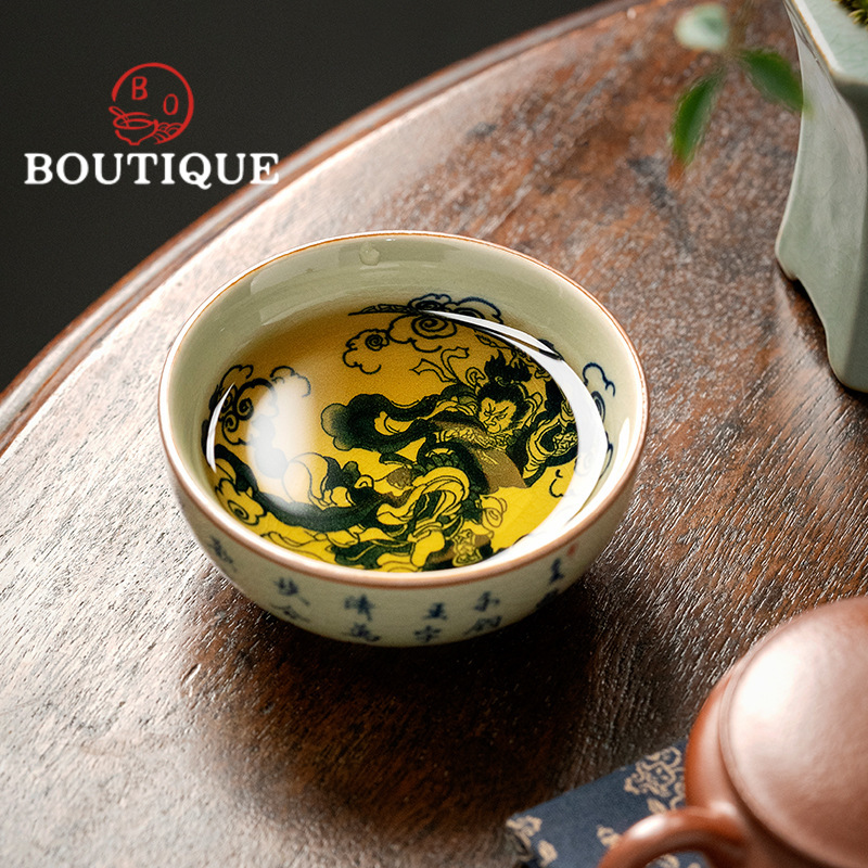 古い陶器粘土のお茶、日本の革のマスターカップ、個人用カップ、 - Japanese Pottery のレビューと価格