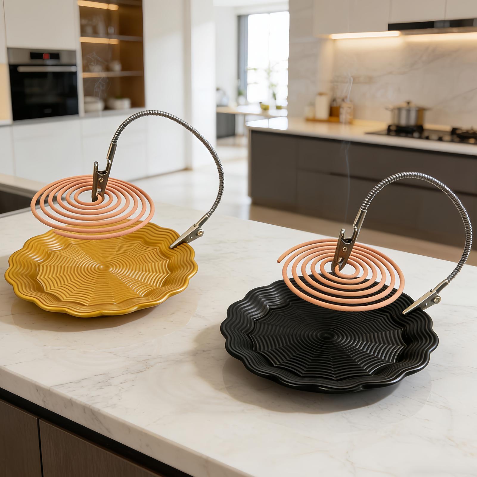 コイル香炉香クリップスタンドトレイ付き金属コイルトレイホルダ - Incense Holder のレビューと価格