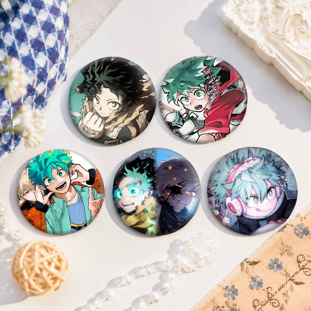 A-緑谷出久 爆豪勝己 アニメラウンドバッジ、ブローチ、衣料 - Furoshiki のレビューと価格